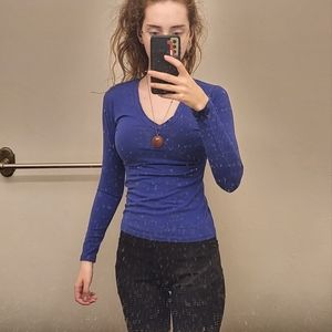 Blue long sleeve tee shirt